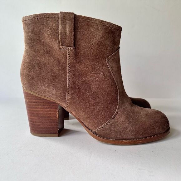 Splendid Lakota Ankle Boots in Dark Tan Suede Size 8.5 - Picture 2 of 10